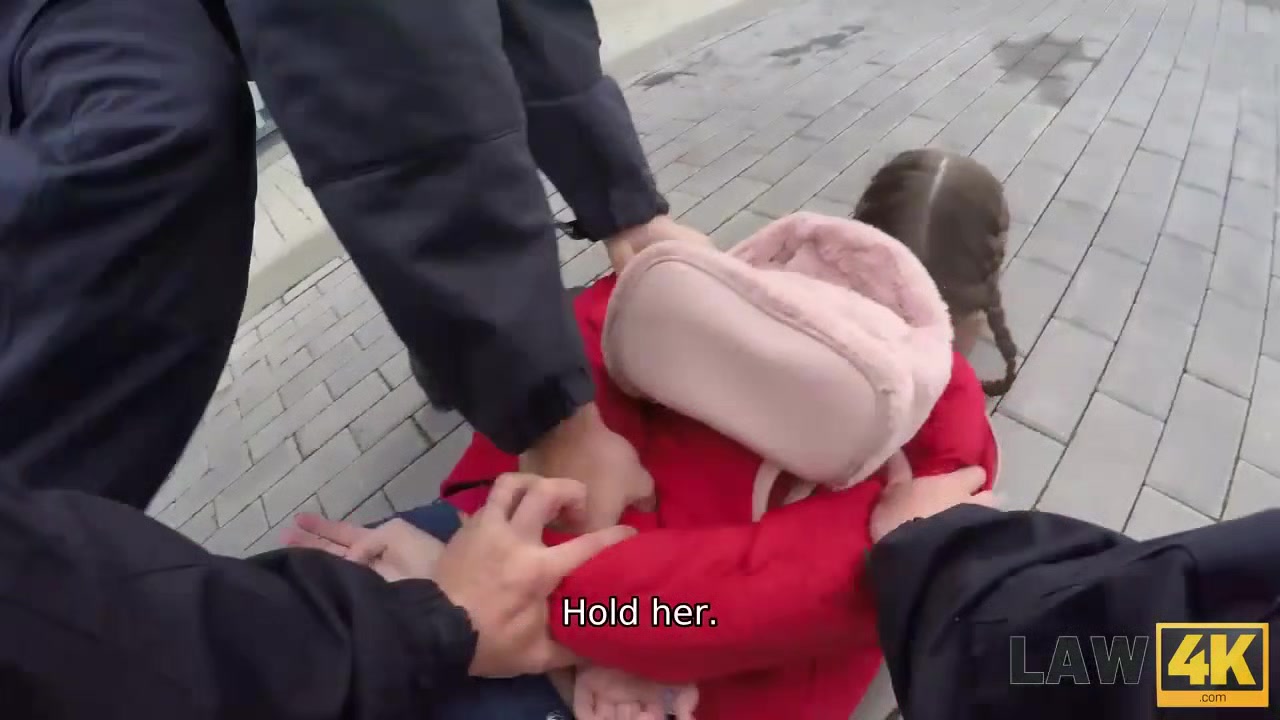 LAW4k. Girl is caught by policemen who want nothing from her but fucking