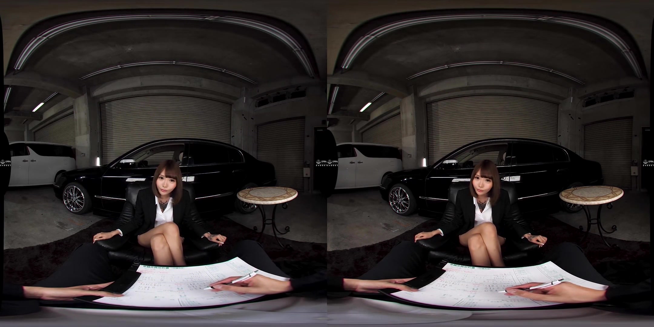 The Tall, Tattooed, and Seductive Car Dealer - Beautiful Japanese OL Blowjob and Sex