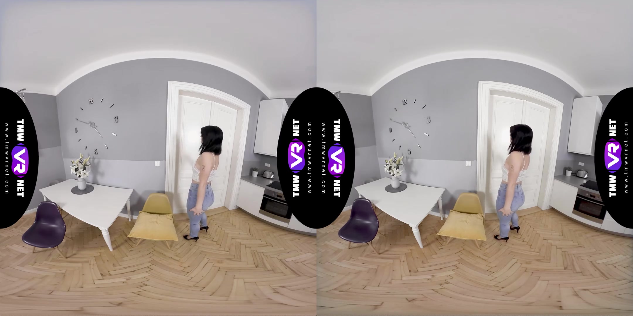 Bright Solo Orgasm On A Chair - Hot Brunette Solo Masturbation VR 3D Porn