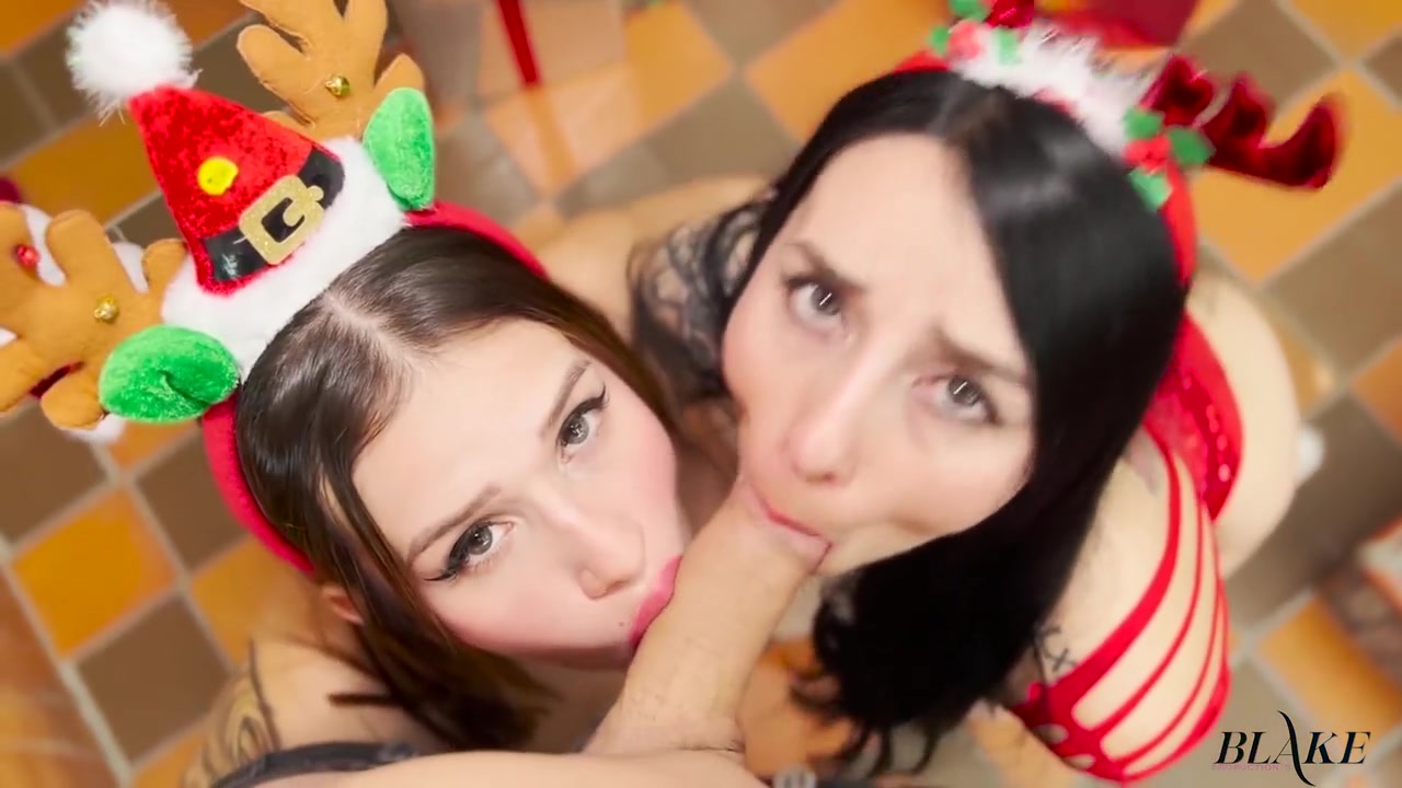Sucking A Huge Cock At Christmas With My Best Friend - Blakeproductions