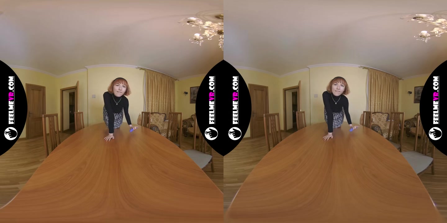 Lilly Mays Masturbates With A Vibrator On The Table