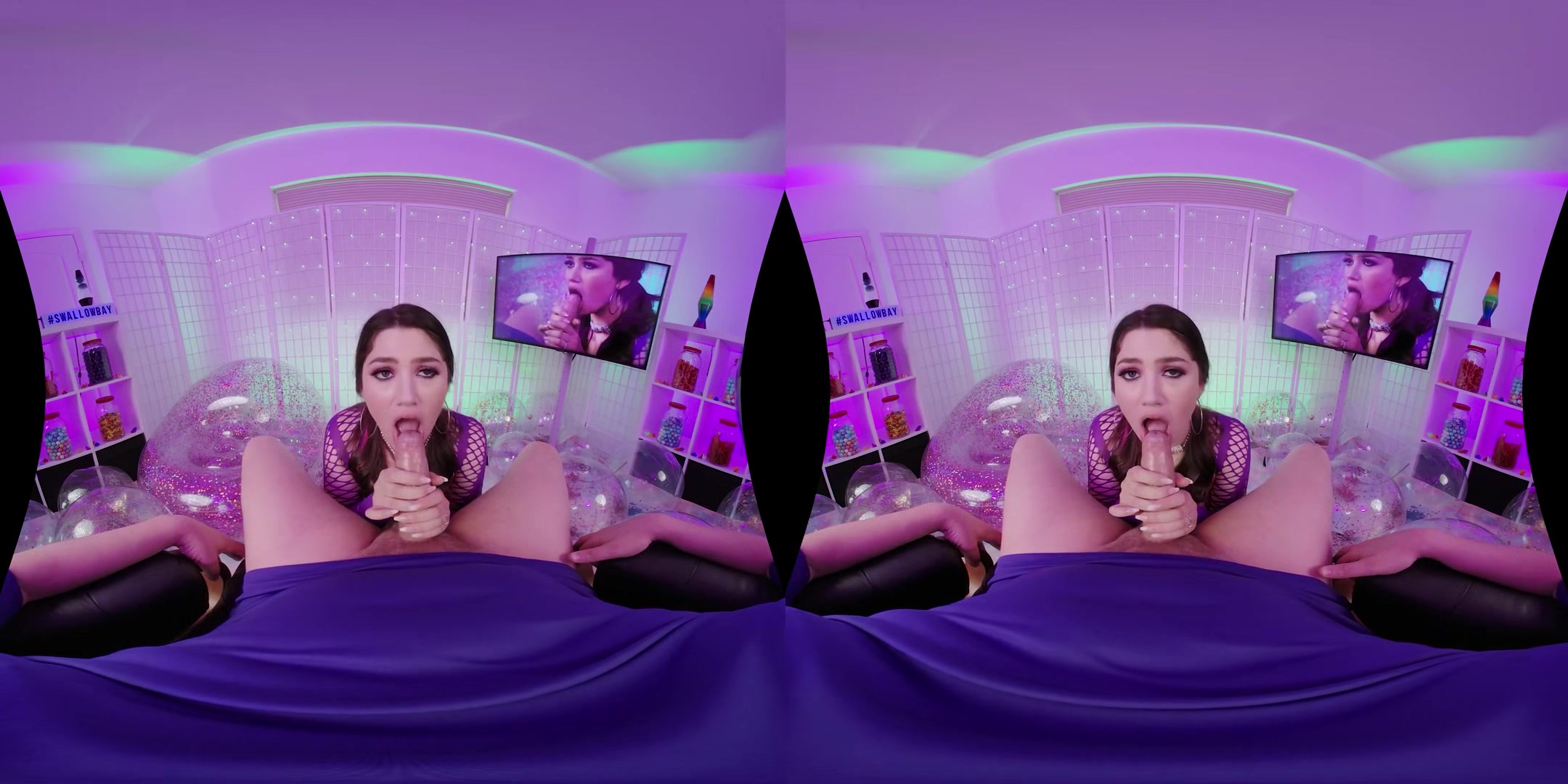 Brunette Compilation - Blowjob and Cumshot Cumpilation POV VR