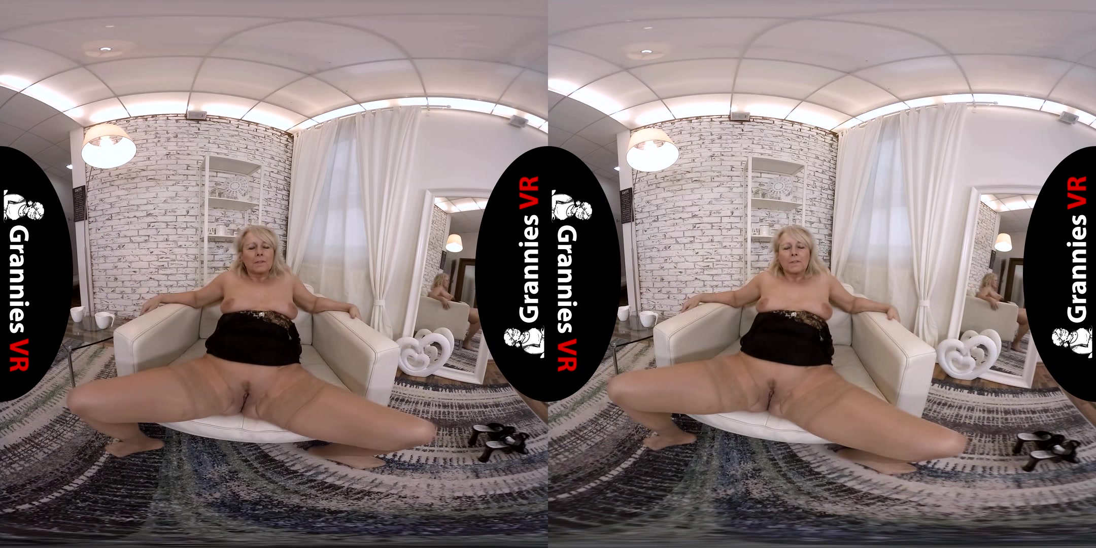 In The Black - Granny, Lingerie, Heels, Fingering