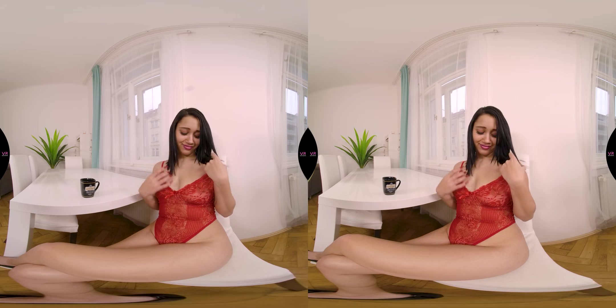 Morning Coffee And Orgasm For You - Hot Brunette Amateur Solo VR Porn