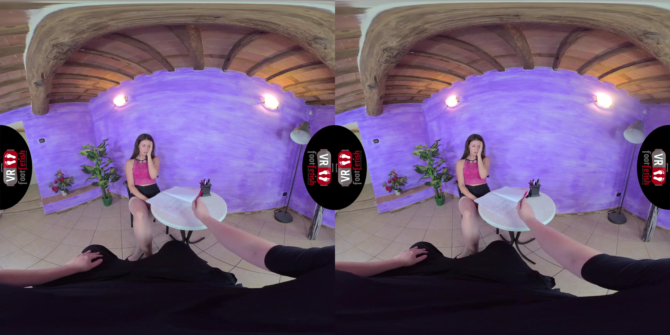 Naughty Lilian Has You Cum On Her Nyloned Feet; foot fetish stocking nylons footjob cumshot teen 18+