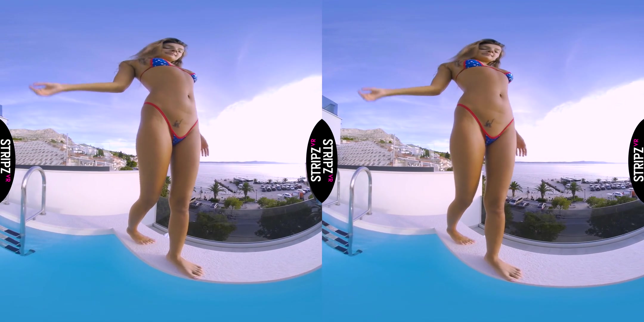 Pool Party! - teen 18+ Babe Strips out of her Bikini for You
