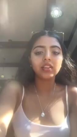 Indian girl talking on livestream