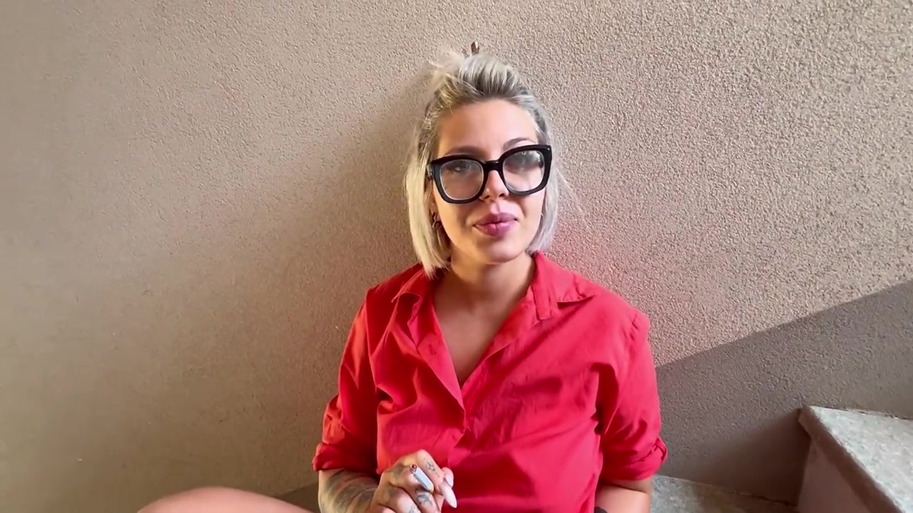 Pov Outdoors - Italian Girl Sucks Cock And Gets Cum In Mouth While Smoking