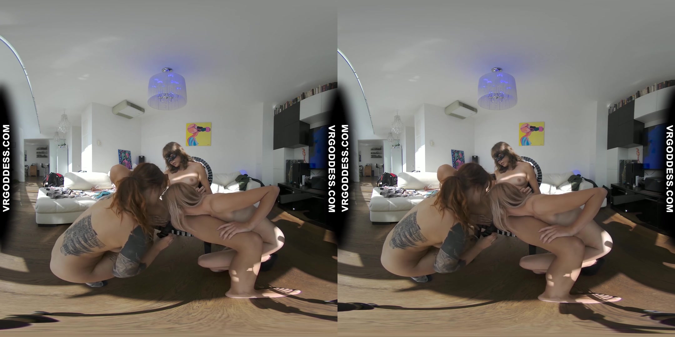 Posh Lesbian Threesome Striptease Bleika And Cherri Are Pussy Licking Sex Slaves To Miss Pussycat