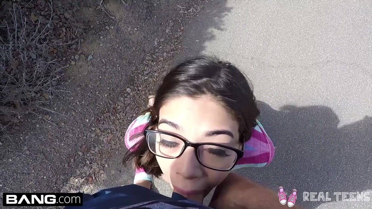 Real Teens - Petite teen 18+ POV public blowjob