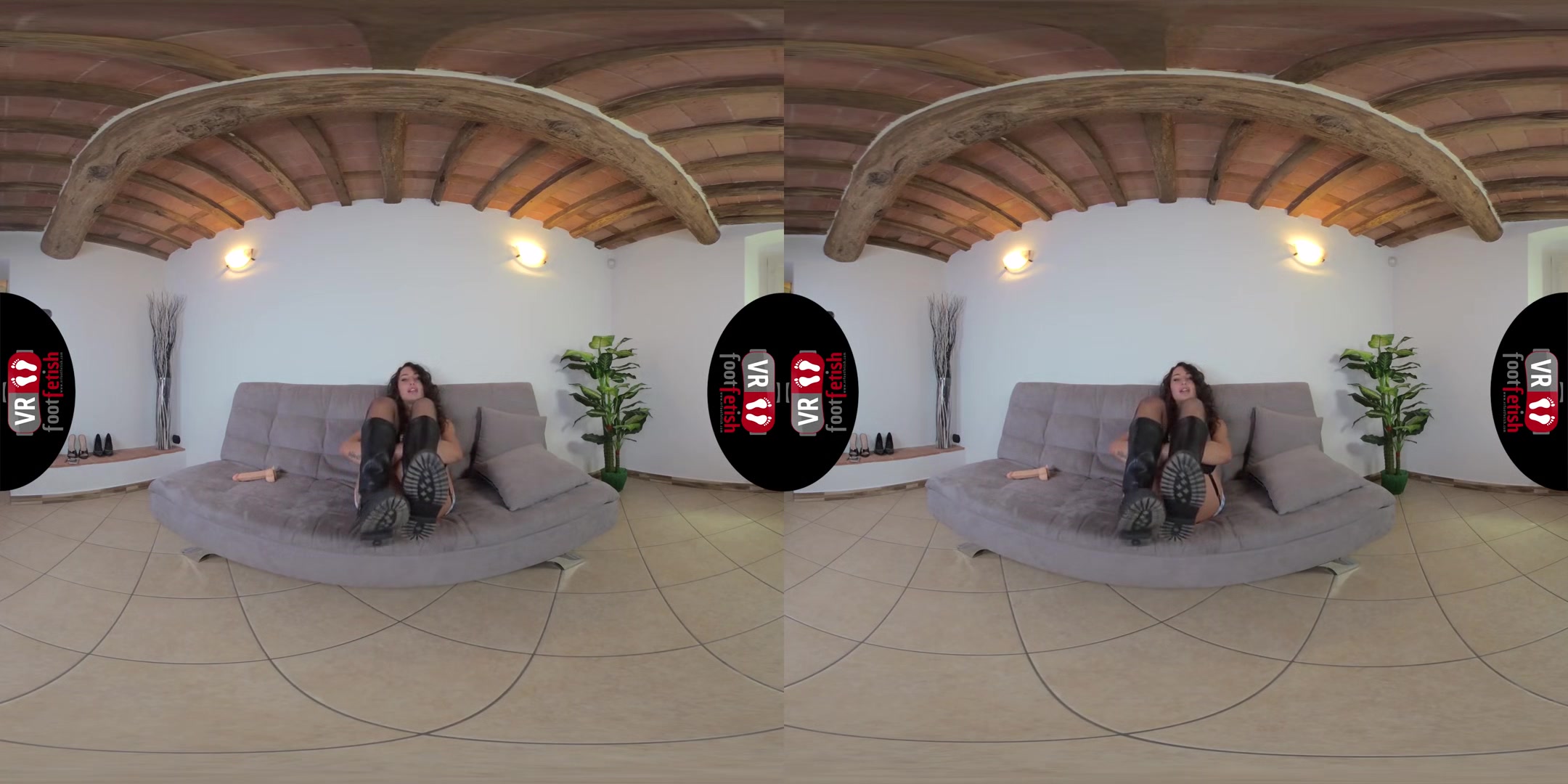 Insanely Hot Thena Shows Off Her Sexy Body In Back Seam Stockings - Foot and Leg Fetish VR