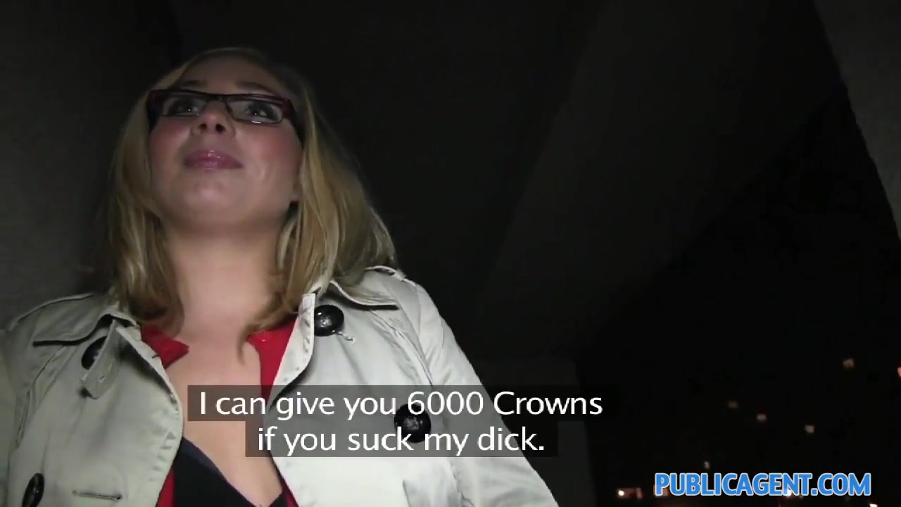 Blonde In Glasses Fucks Big Cock Outdoors In Public
