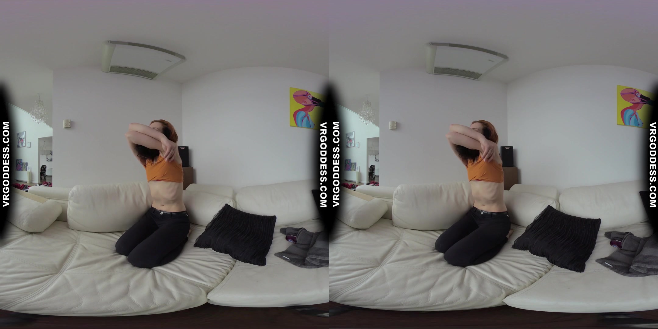 Ginger Hottie Double Penetration Anal Beads Thick Glass Dildo Dp Stretching Her Fuck Holes