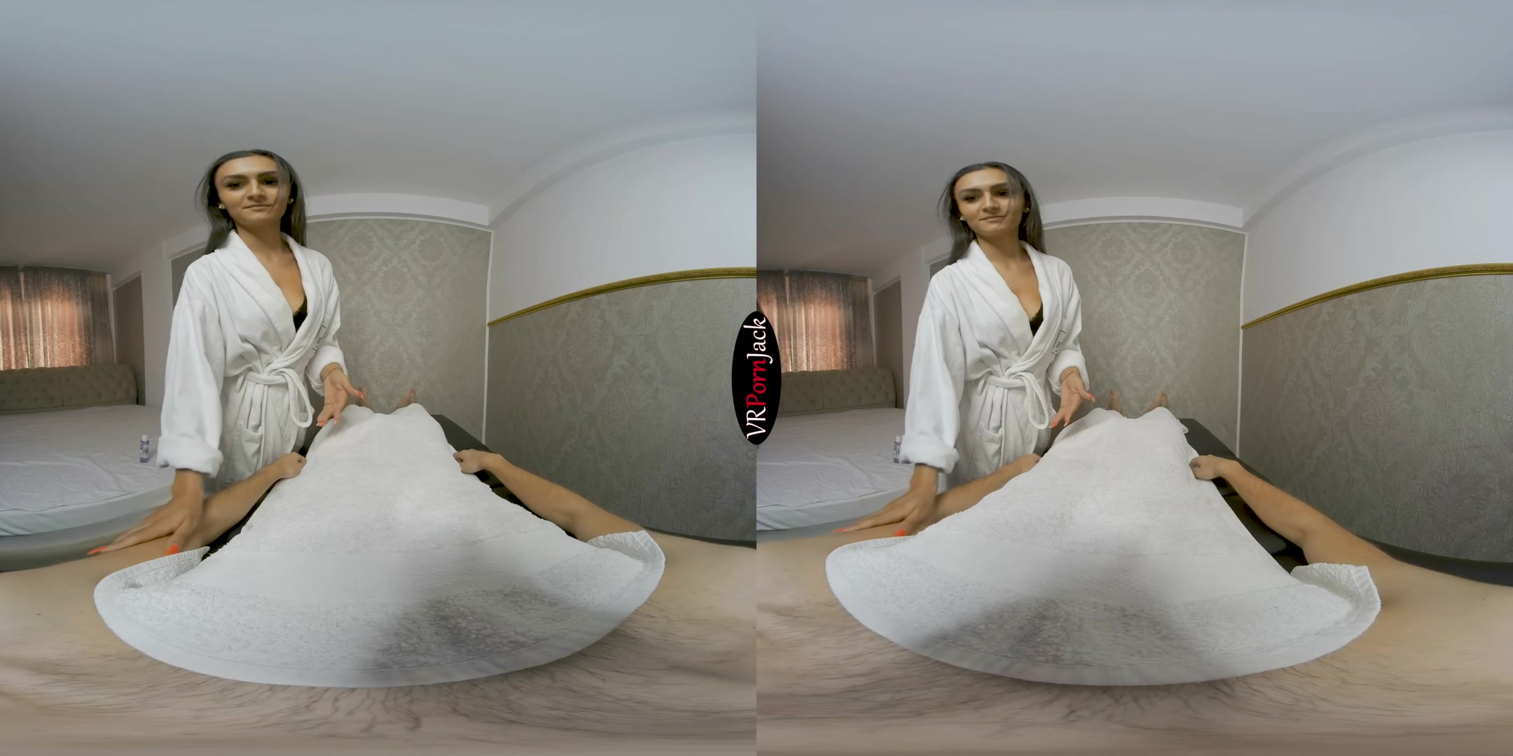 At The Massage Parlor - Naughty Brunette - VRpornjack