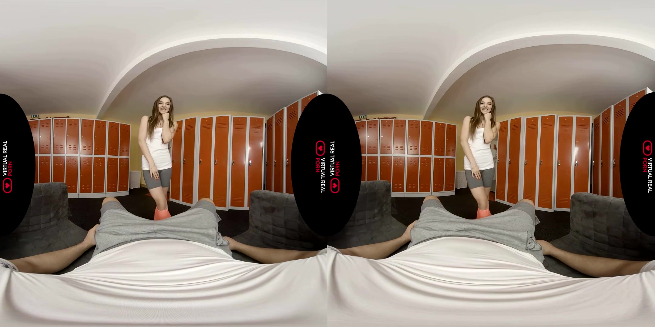 Personal Trainer Remake; Thin Young Babe Fucks Anal In The Locker Room Pov