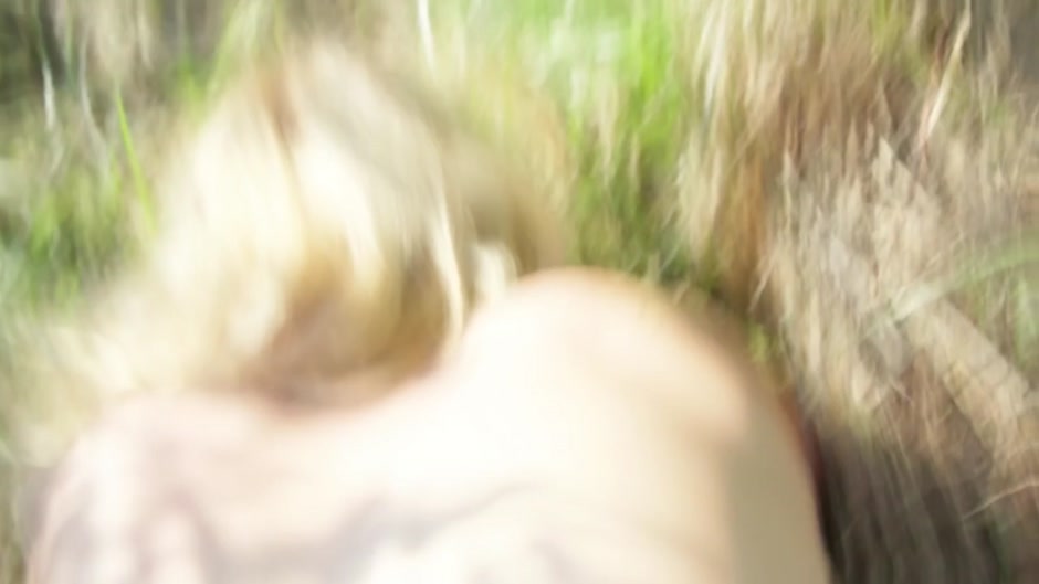 Blonde hottie gets her pussy fucked in public