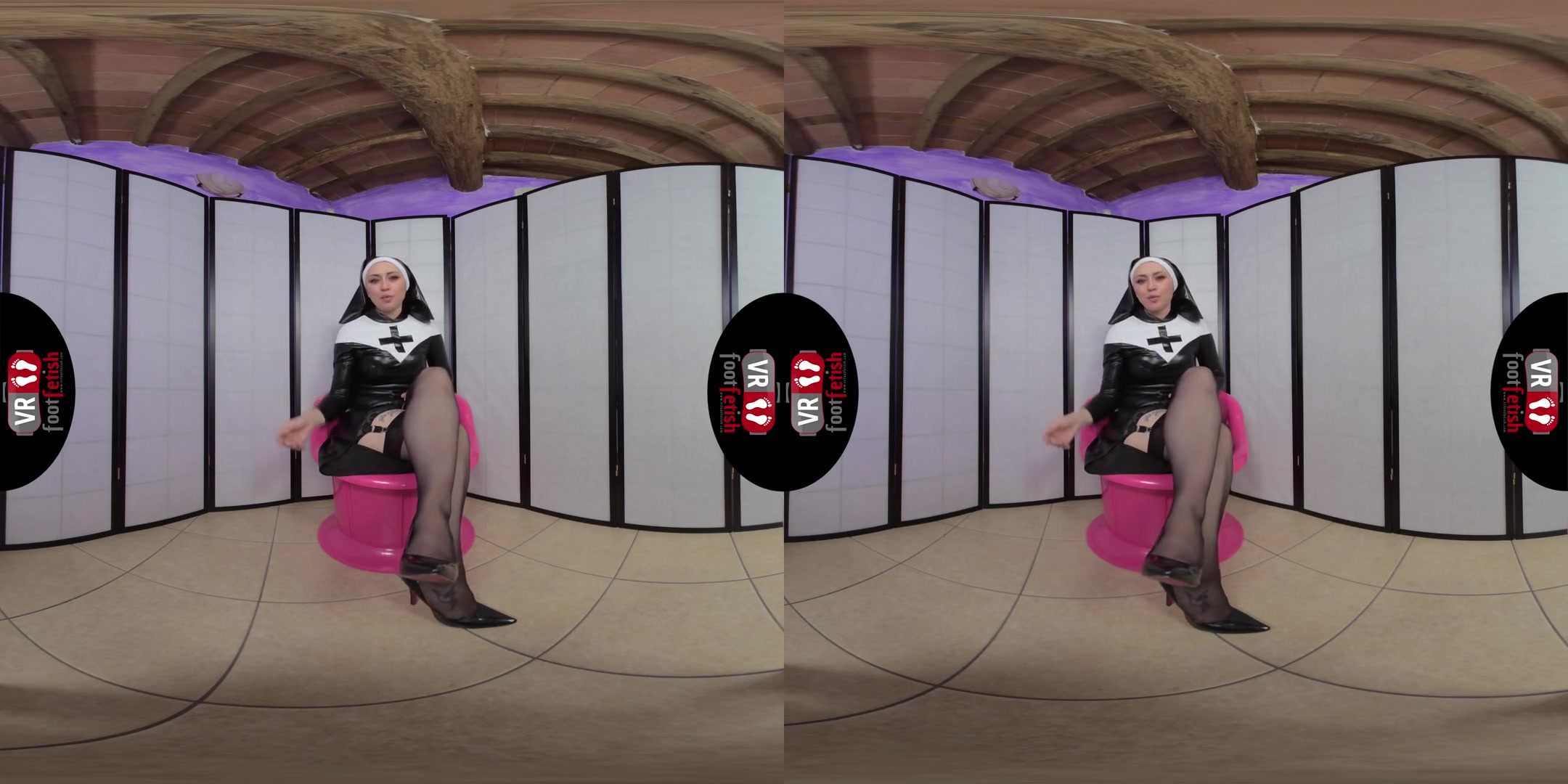 Sinfully Sexy Ammalia Using You In A Nun Costume - Nun Foot Fetish VR