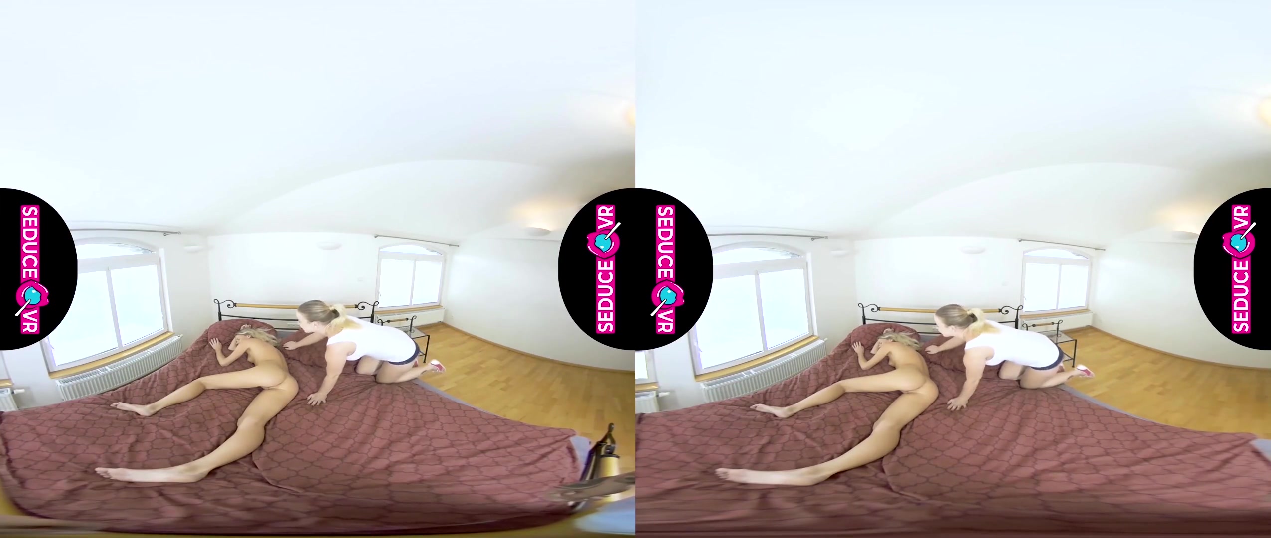 Prank Gone Right - Amateur Lesbian Babes on the Bed Start MFF Threesome