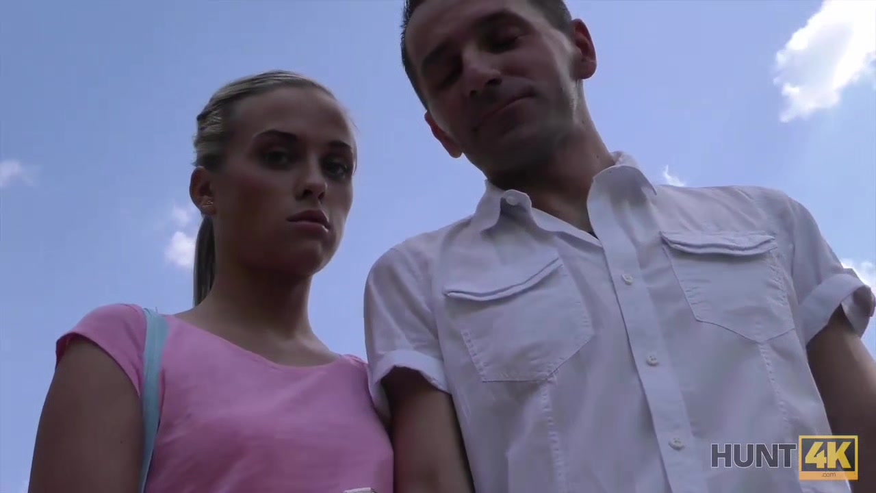 HUNT4K. Young lovers decided that sex for money is a good chance