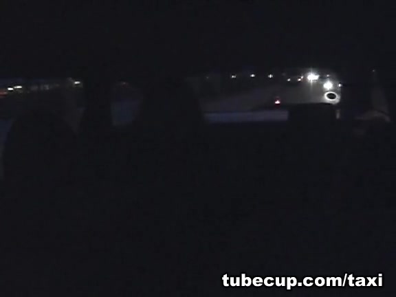 fun from turned on taxi driver and cute girl