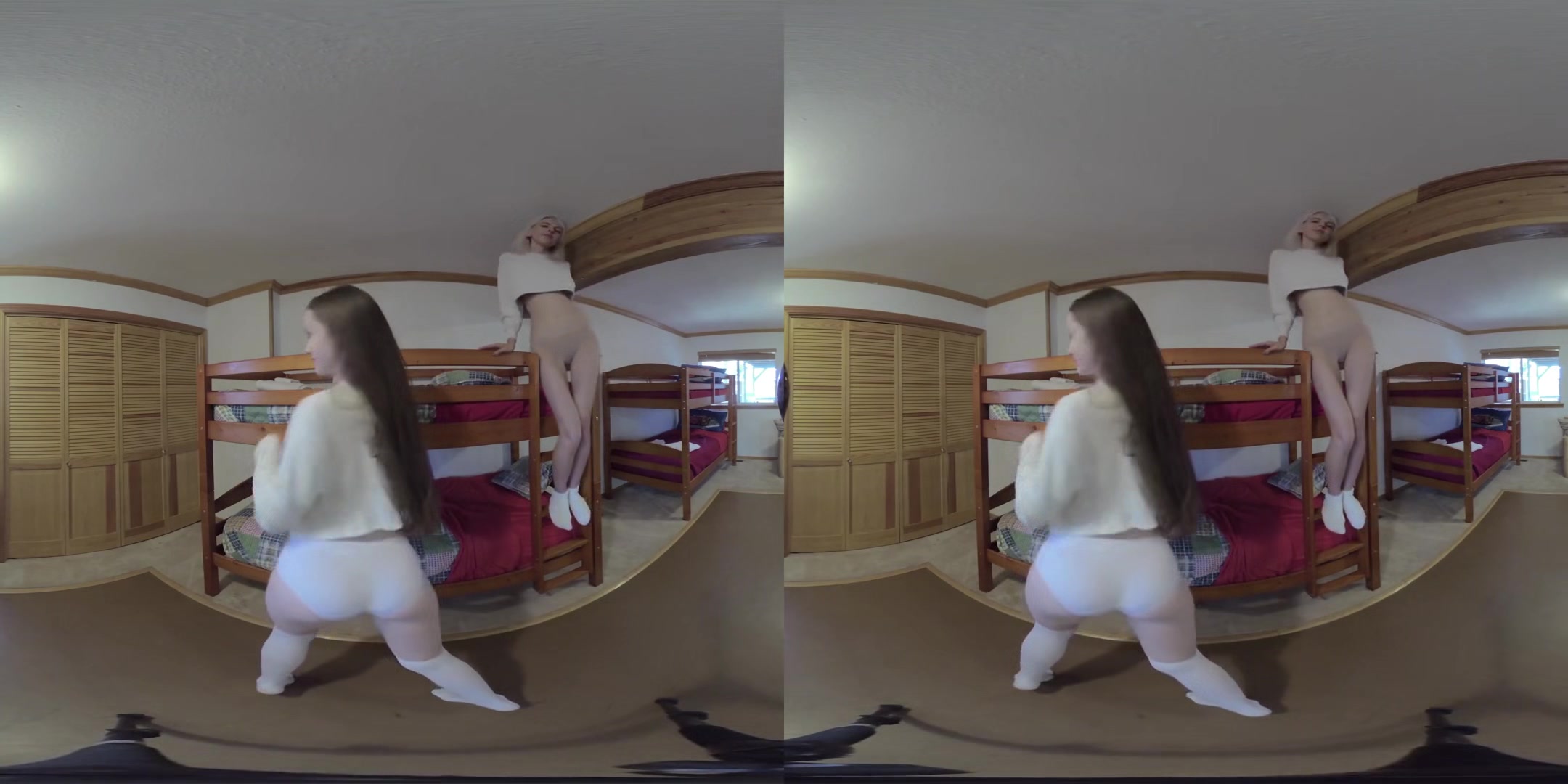 Happy Campers - Two Amateur Teens in a Striptease