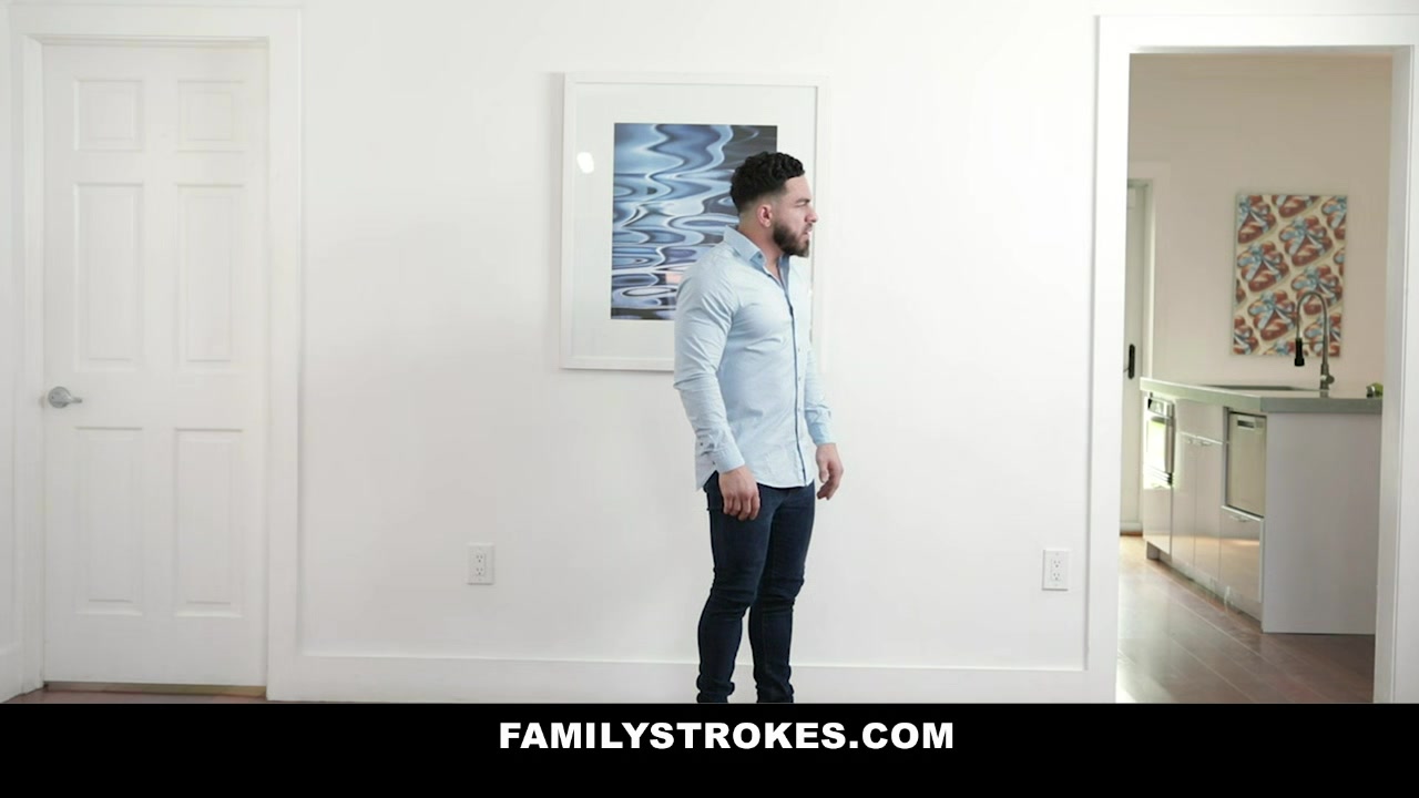 Family Strokes - Stepsister Learns To Suck My Cock In Her Hijab
