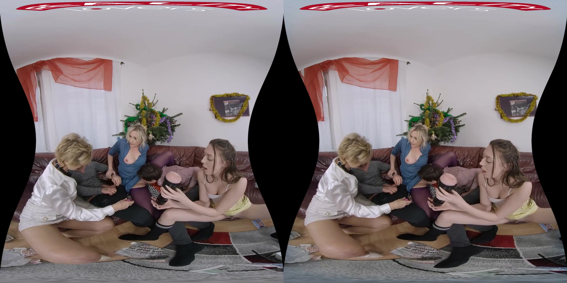 Christmas Perverse Stepfamily - MMFFF Group Sex 3D Porn Hardcore High Quality Extra Long VR Video