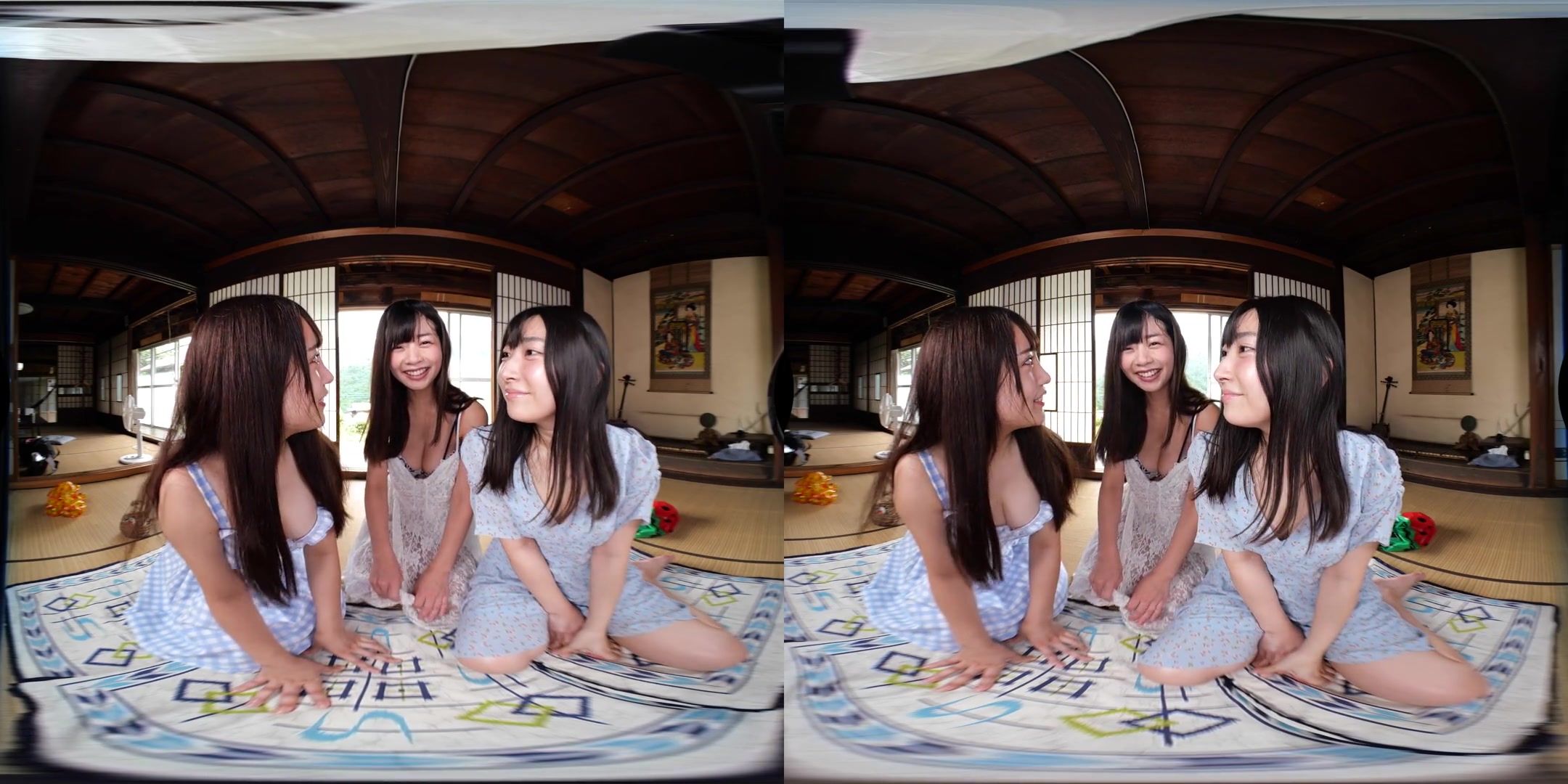 Virtual Dive: Country Life with Three Old Friends - Softcore Non-Nude Harem of Japanese Babes