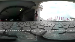 Quick VR 360 flashing in public with Jeny Smith