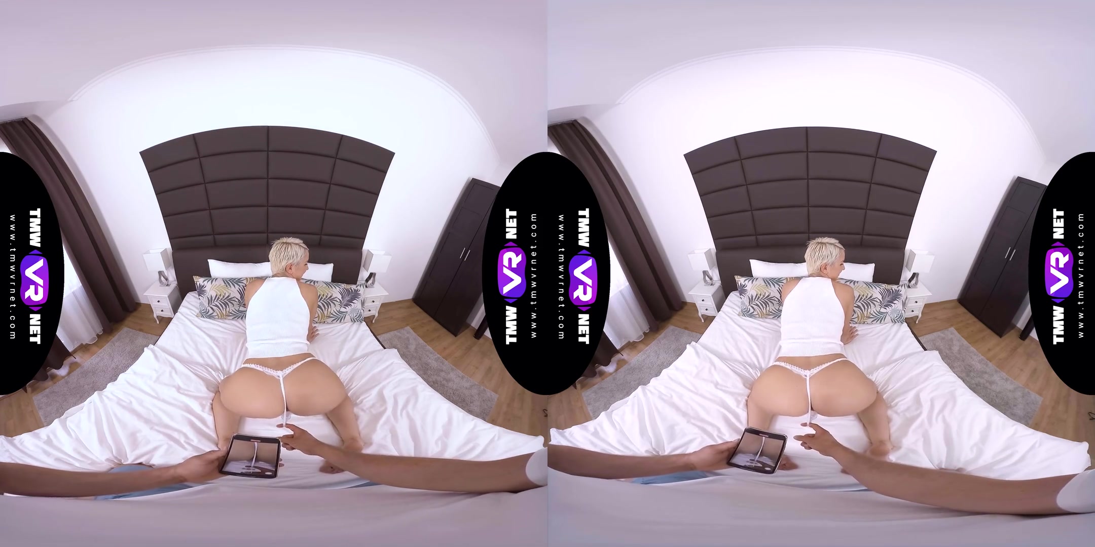 When Work And Pleasure Team Up; Short Hair Blonde Girlfriend on Camera