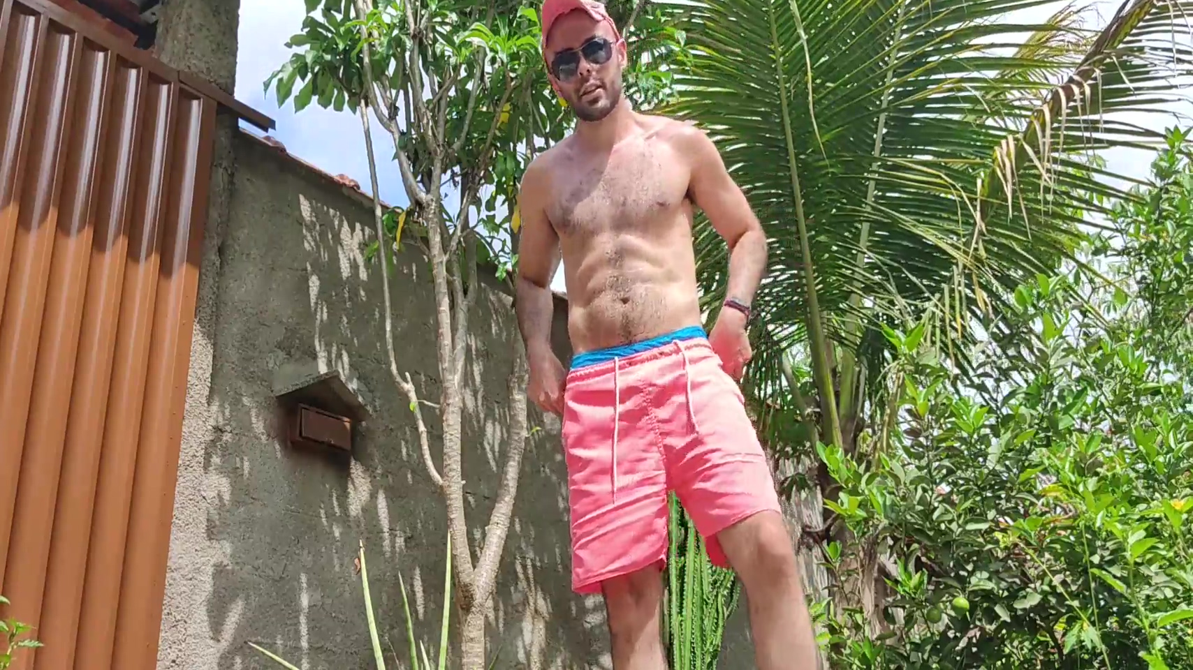 Arms Workout Outdoors In Thong And Masturbating With Louis Ferdinando 5 Min With Gay Porn