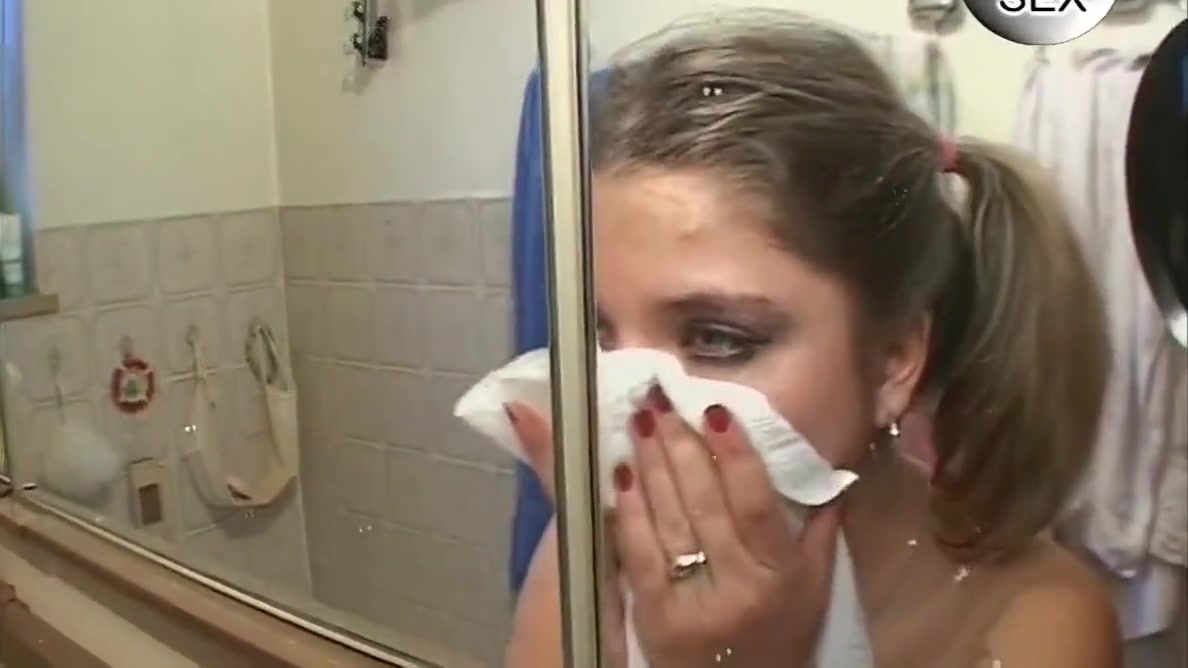 Young Naive Brunette Gets Two Cocks To Suck And Fuck