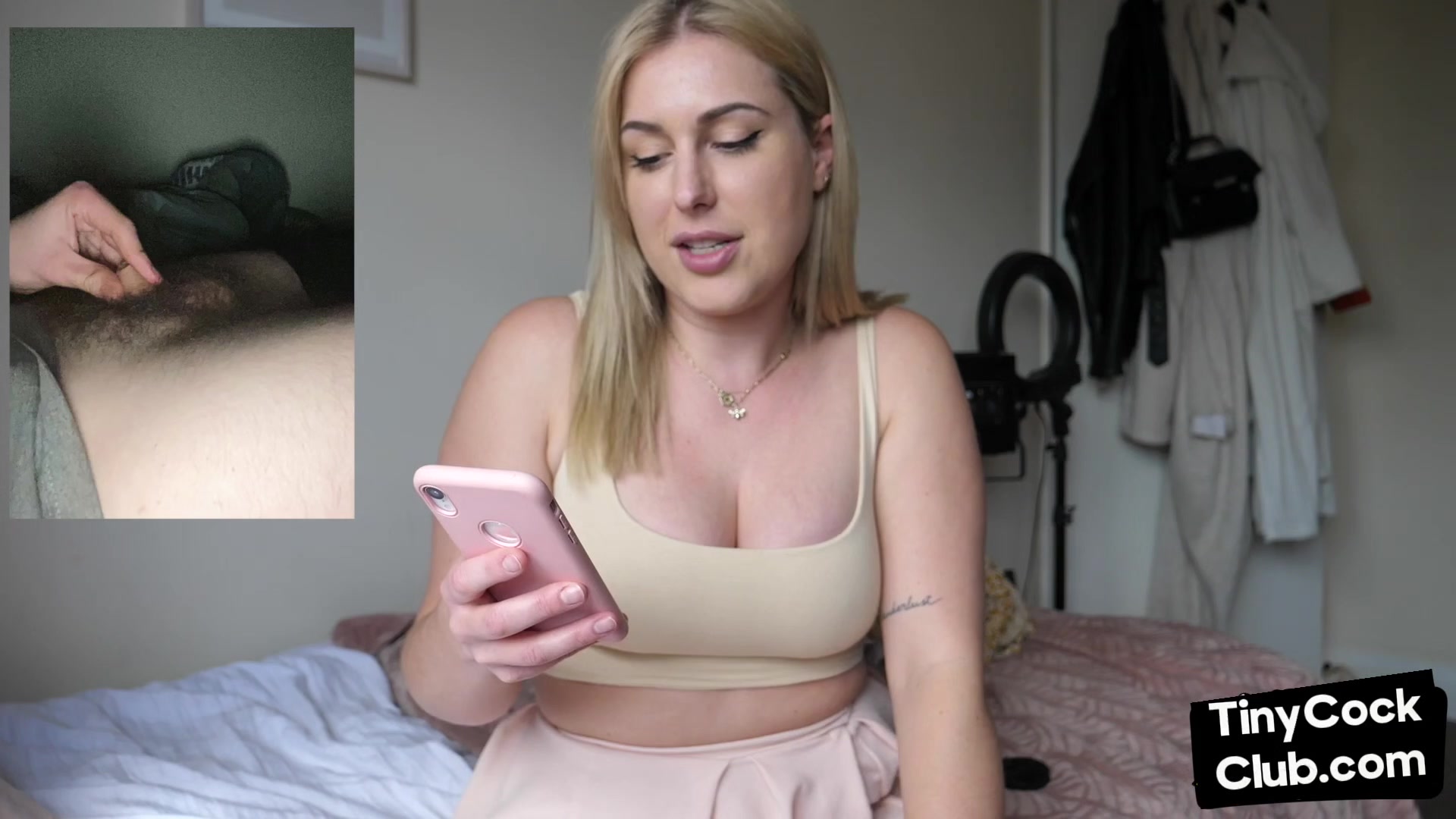 SPH amateur solo busty babe talking dirty while showing pics