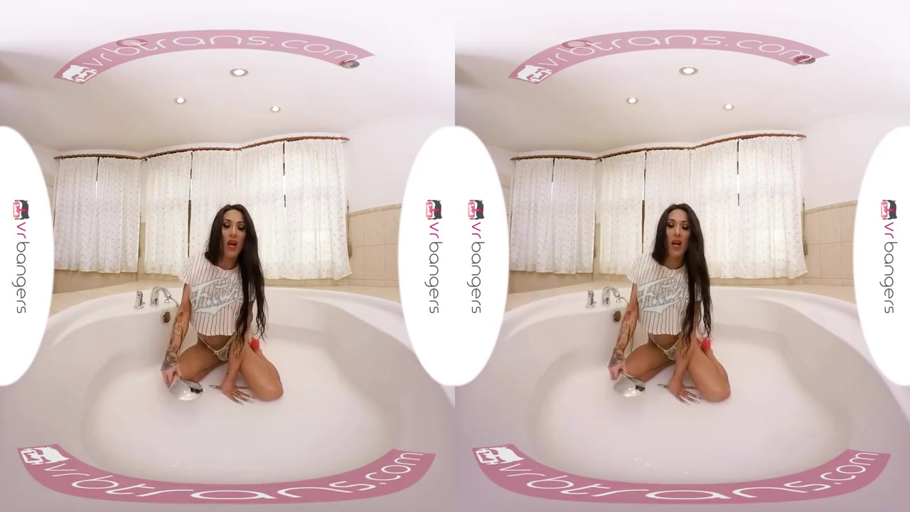 Ts Vr Porn - Big Tits Stroking Her Cock In The Shower With Mia Maffia