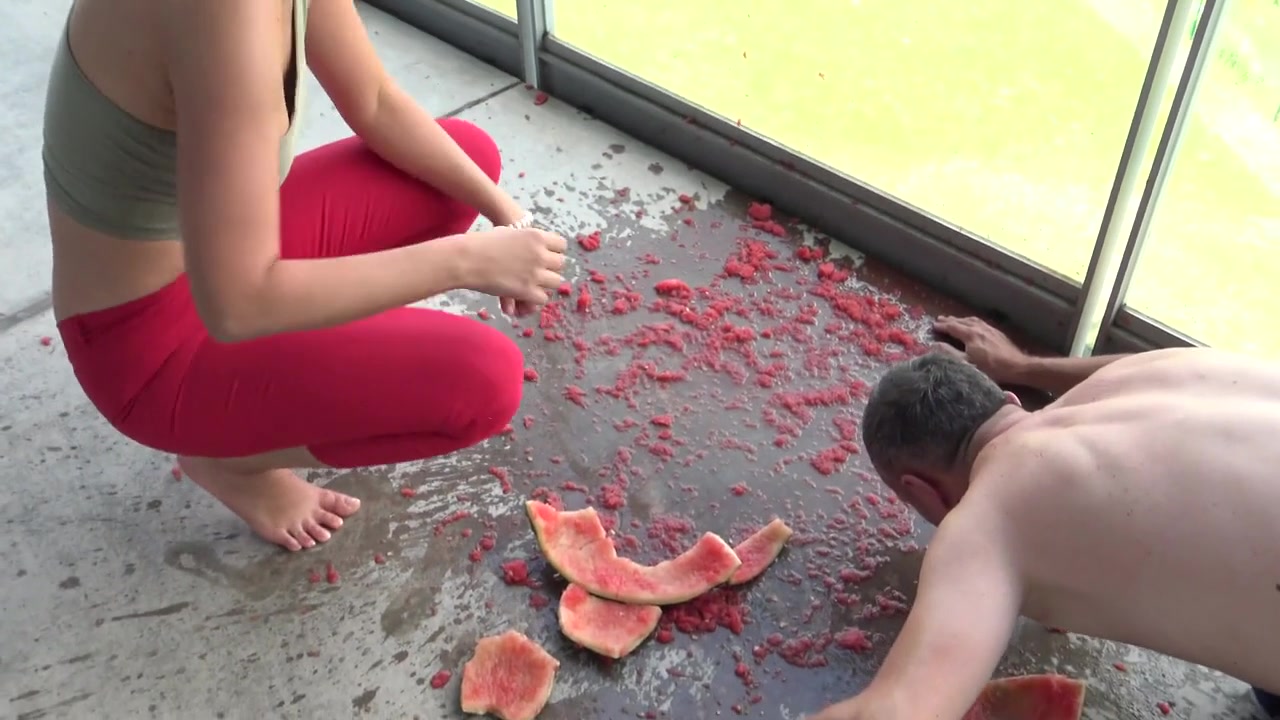 Watermelon feeding by Femdom Austria