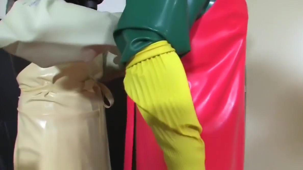 Bizarre rubber enema servant 2 of 5