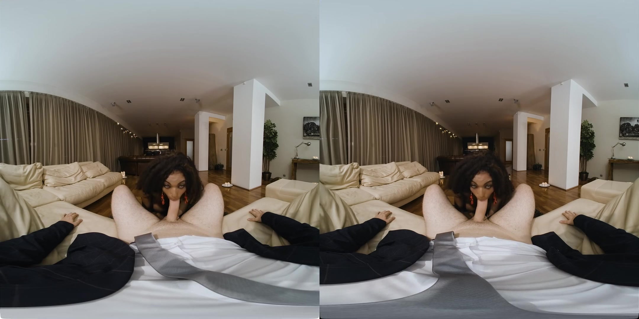 Evening Surprise - Big Tits Ebony Goddess in Virtual Reality Interracial Porn