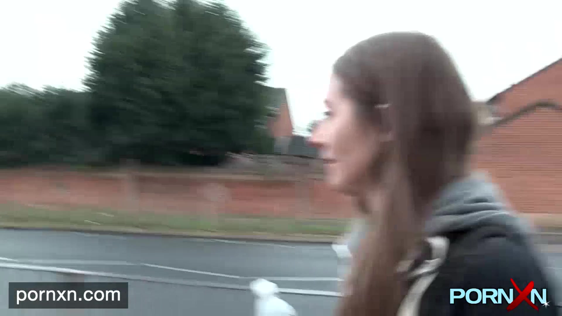 British skinny Leyla flashing in London