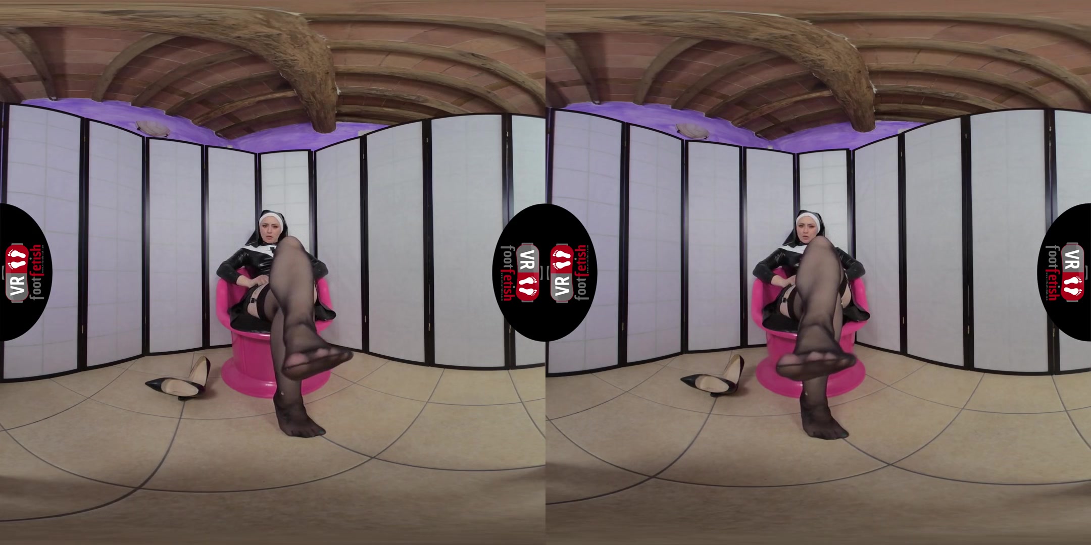Sinfully Sexy Ammalia Using You In A Nun Costume - Nun Foot Fetish VR