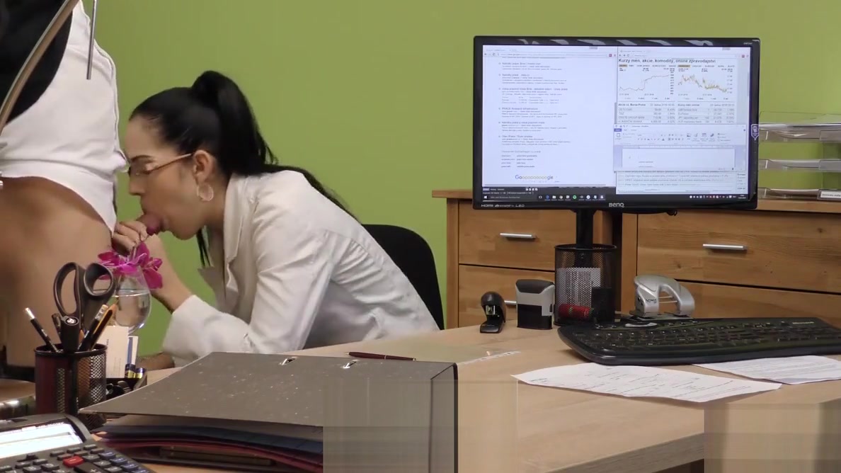 LOAN4K. Colleague drills mouth and sissy of new very nice...