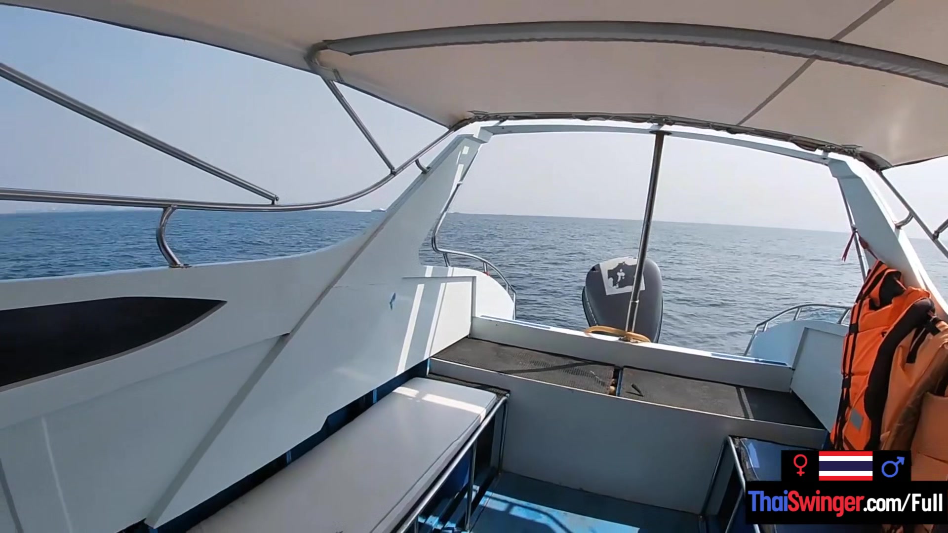 Rented a boat for a day and had sex on it with his Asian teen 18+ girlfriend