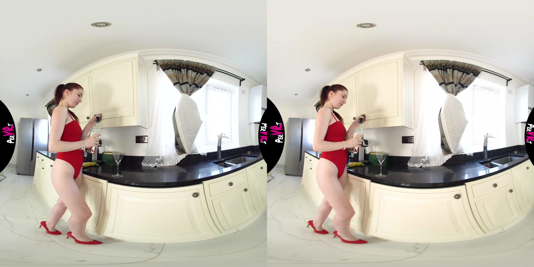 Mia Evans in Having A Bottle Of Wine - perVRt
