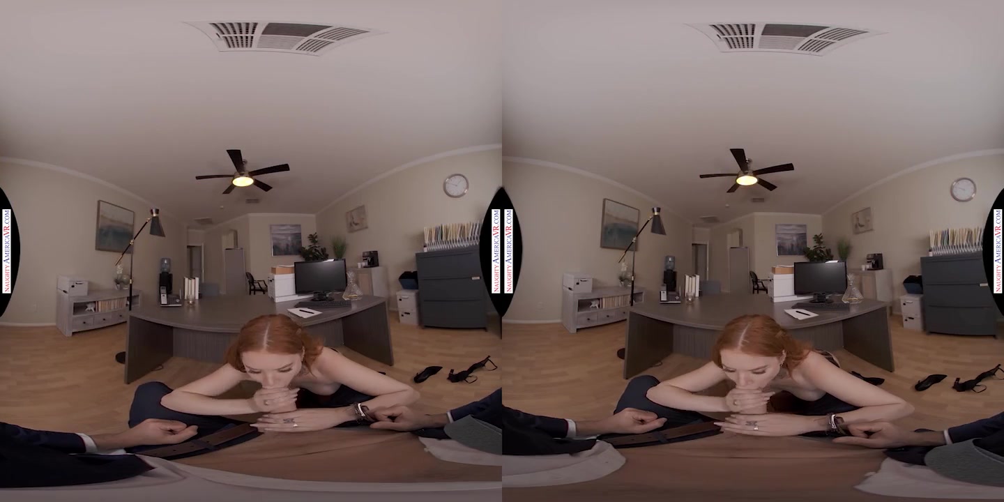 Your Redhead Babe Employee Madison Morgan Fucks You In The Office