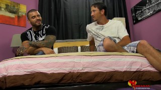 Alex, Wade and Danny fuck while waiting for a female stripper