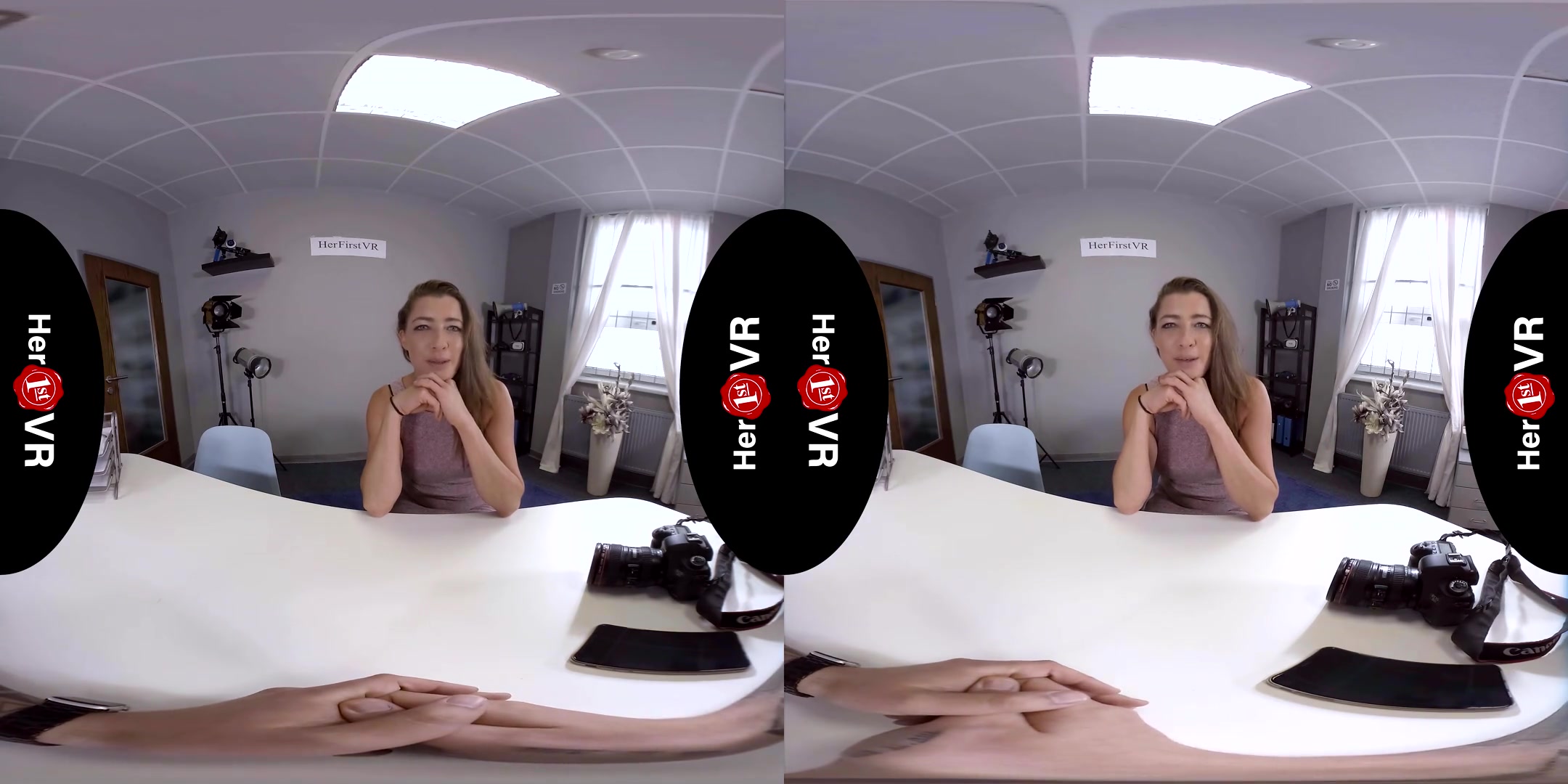 Tereza - First VR Casting; Beautiful Amateur with Blue Eyes