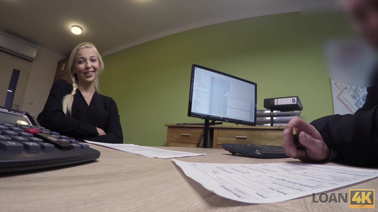 LOAN4K. Talented realtor Karol has to fuck manager for a credit