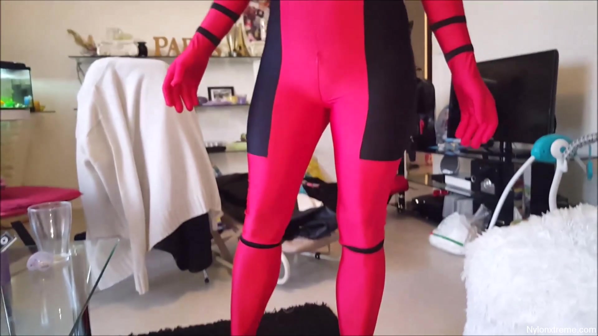88 Zentai Deadpool Girl Costume Blowjob - Sex Movies Featuring Sexy Tights