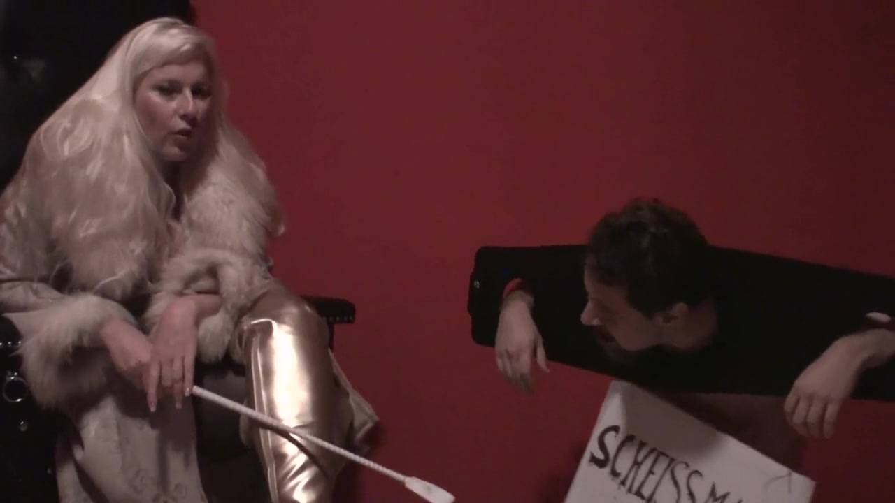 Humiliating her slave by Femdom Austria