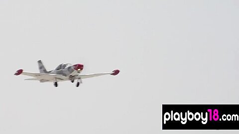Big Boobed Badass Babes Nicole And Melissa Flashes Their Tits On A Plane