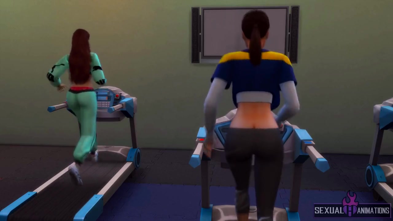 Fitness Girl Has Sex With Her Gym Trainer - Sexual Hot Animations